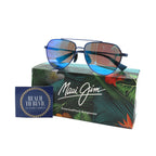 Maui Jim Waiwai Polarized Sunglasses - Matte Transparent Blue / Blue Hawaii