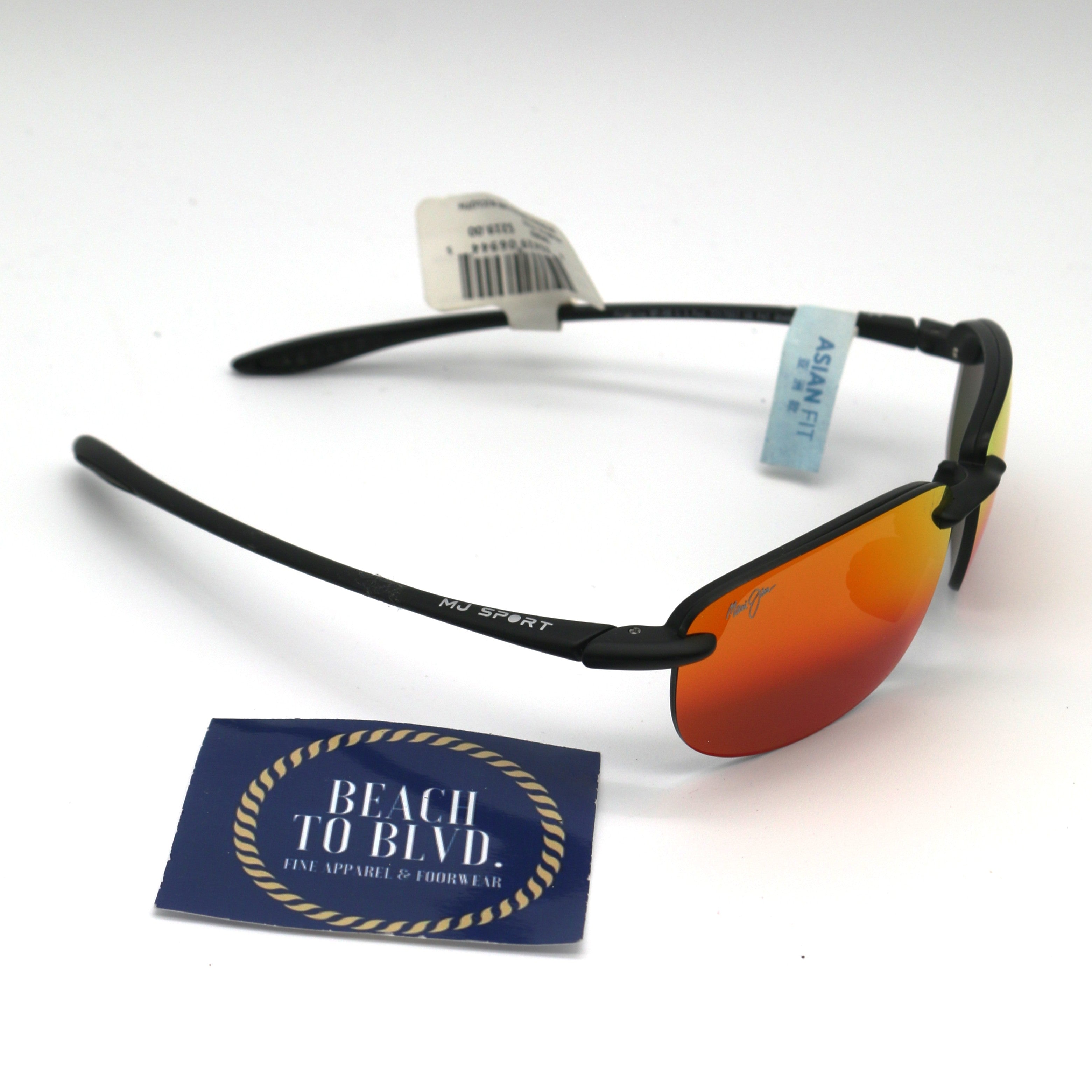 Maui Jim Hookipa Sunglasses Matte Black Frame With Hawaii Lava Lens - Rm407N-2M Ho'Okipa - BeachToBlvd