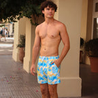 Kulani Kinis Men's Swim Trunks - Limoncello Lagoon