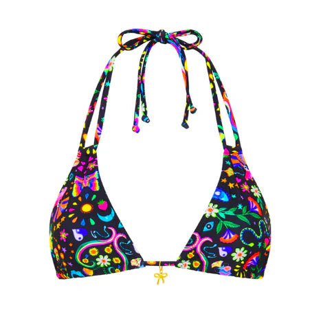 Kulani Kinis Halter Bralette Bikini Top - Midnight Drive - BeachToBlvd