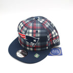 New Era New England Patriots 2024 9FIFTY 950 Sideline Statement Plaid Snapback Hat
