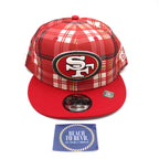 New Era San Francisco 49ers  2024 9FIFTY 950 Sideline Statement Plaid Snapback Hat