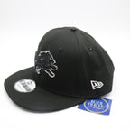 New Era Detroit Lions Black and White 9FIFTY 950 Snapback Hat