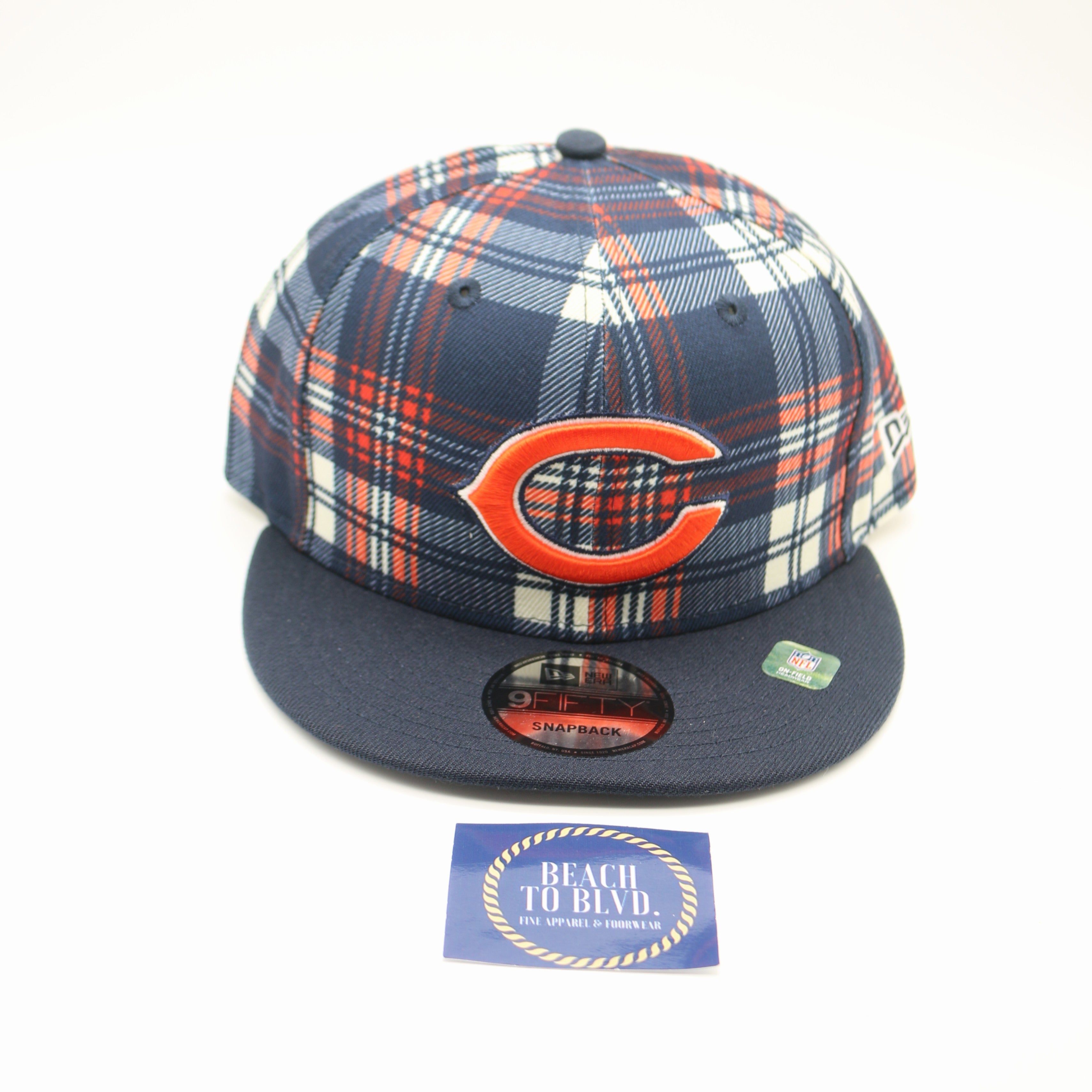 New Era Chicago Bears 2024 9FIFTY 950 Sideline Statement Plaid Snapback Hat