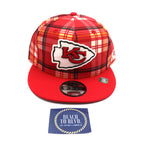 New Era Kansas City Chiefs 9FIFTY 950 Sideline Statement Plaid Snapback Hat