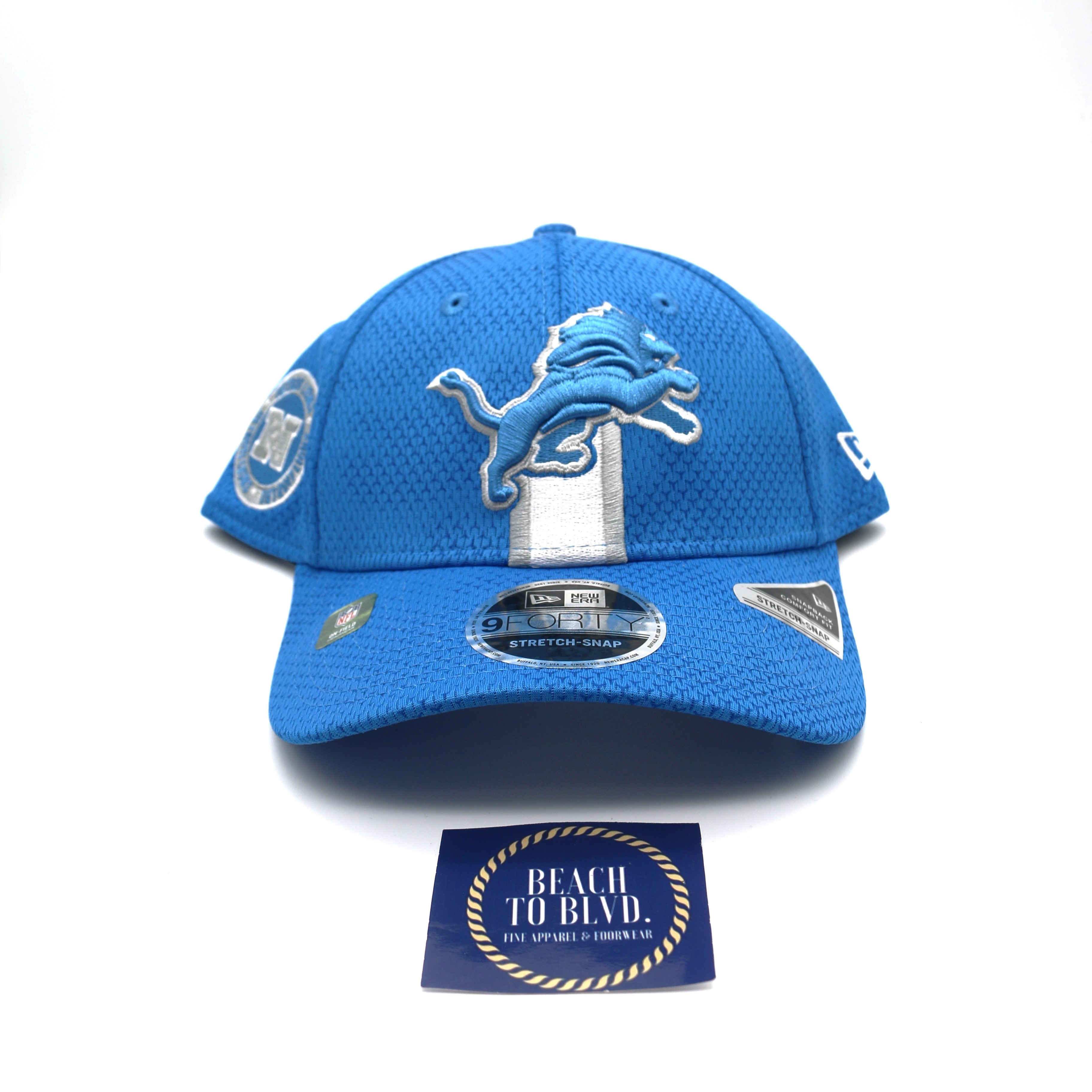 New Era Detroit Lions 2024 Sideline 9FORTY 940 Stretch Snap Adjustable Hat