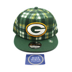 New Era Green Bay Packers 9FIFTY 950  Statement Sideline Plaid Snapback Hat