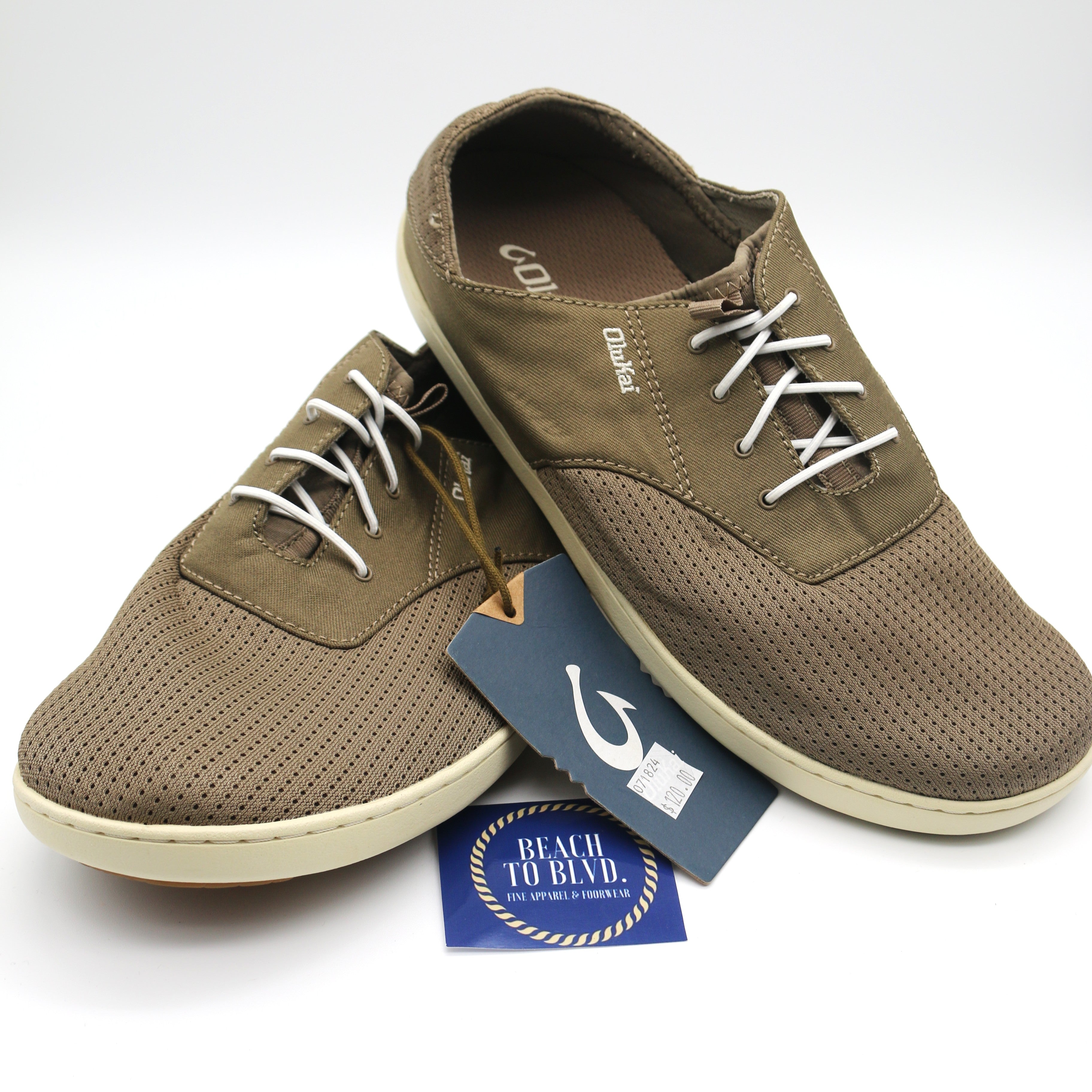 Olukai Nohea Moku Men's Boat Shoes - Clay / Tapa - BeachToBlvd