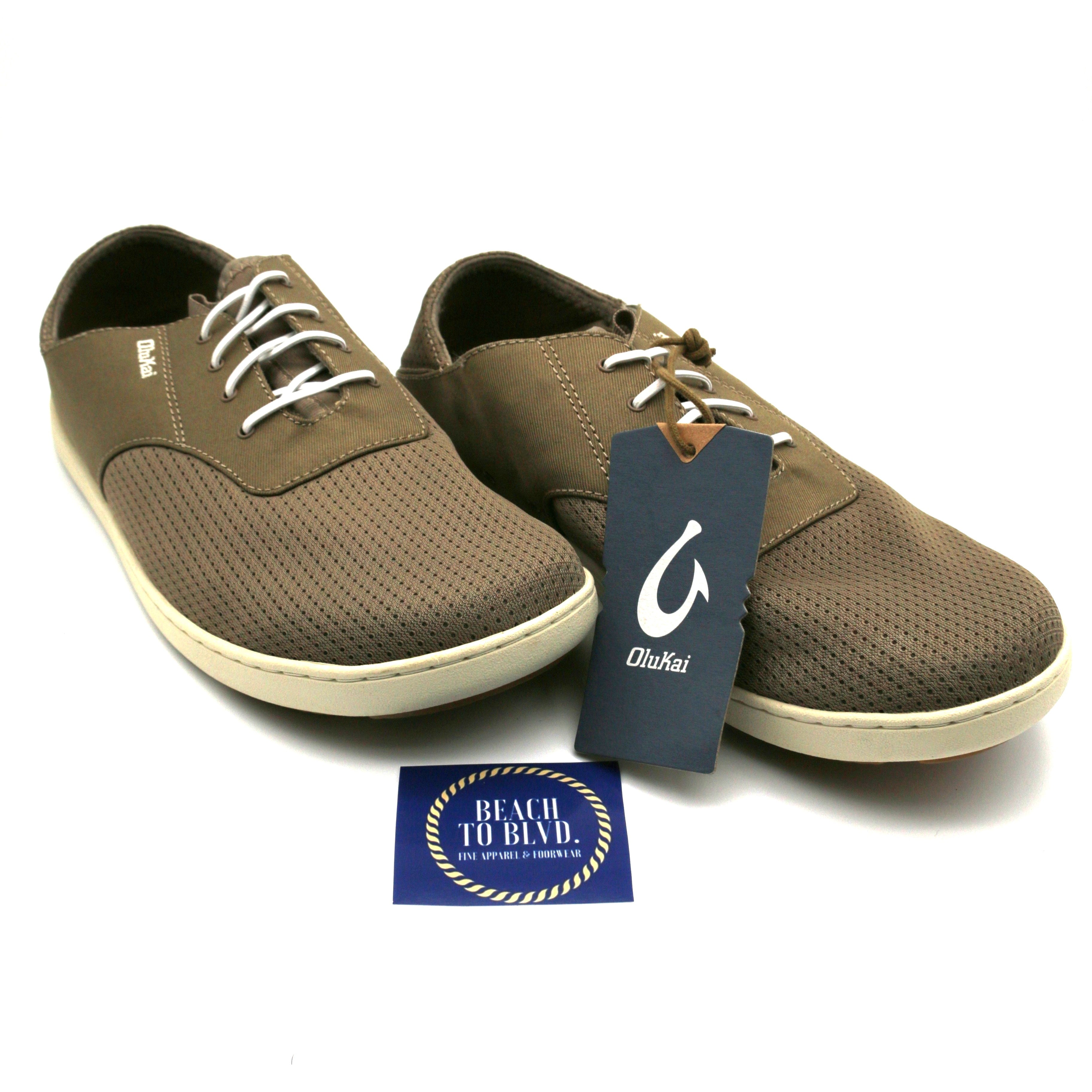 Olukai Nohea Moku Men's Boat Shoes - Clay / Tapa - BeachToBlvd
