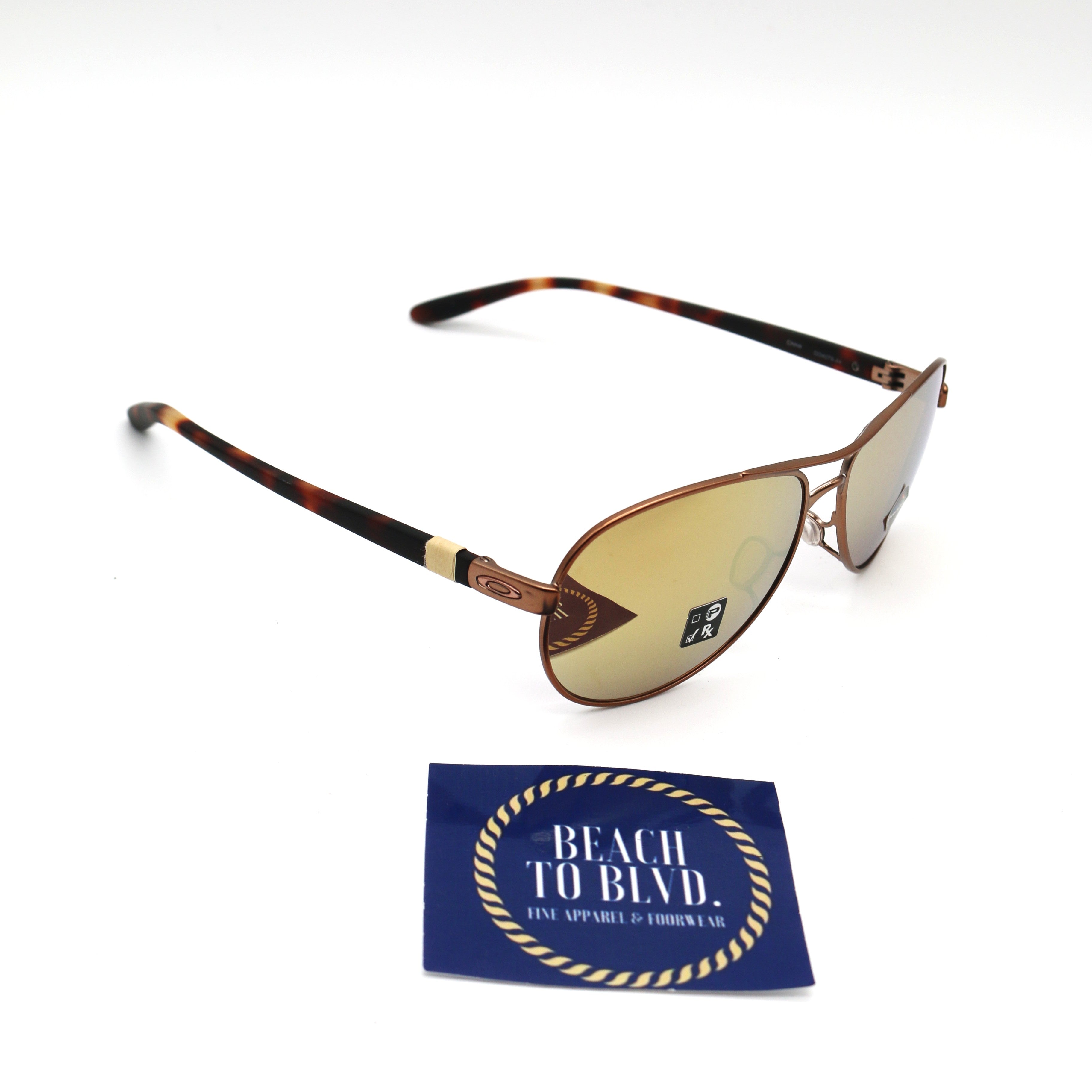 Oakley OO4079 Feedback Sunglasses -Brown gradient polarized Lenses, Rose gold Frame