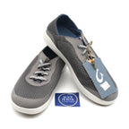 Olukai Moku Pae Men's Boat Shoes - Pavement / Vintage Blue - BeachToBlvd