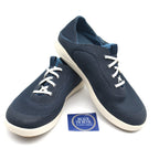 Olukai Moku Pae Men's Boat Shoes - Trench Blue / Off White - BeachToBlvd