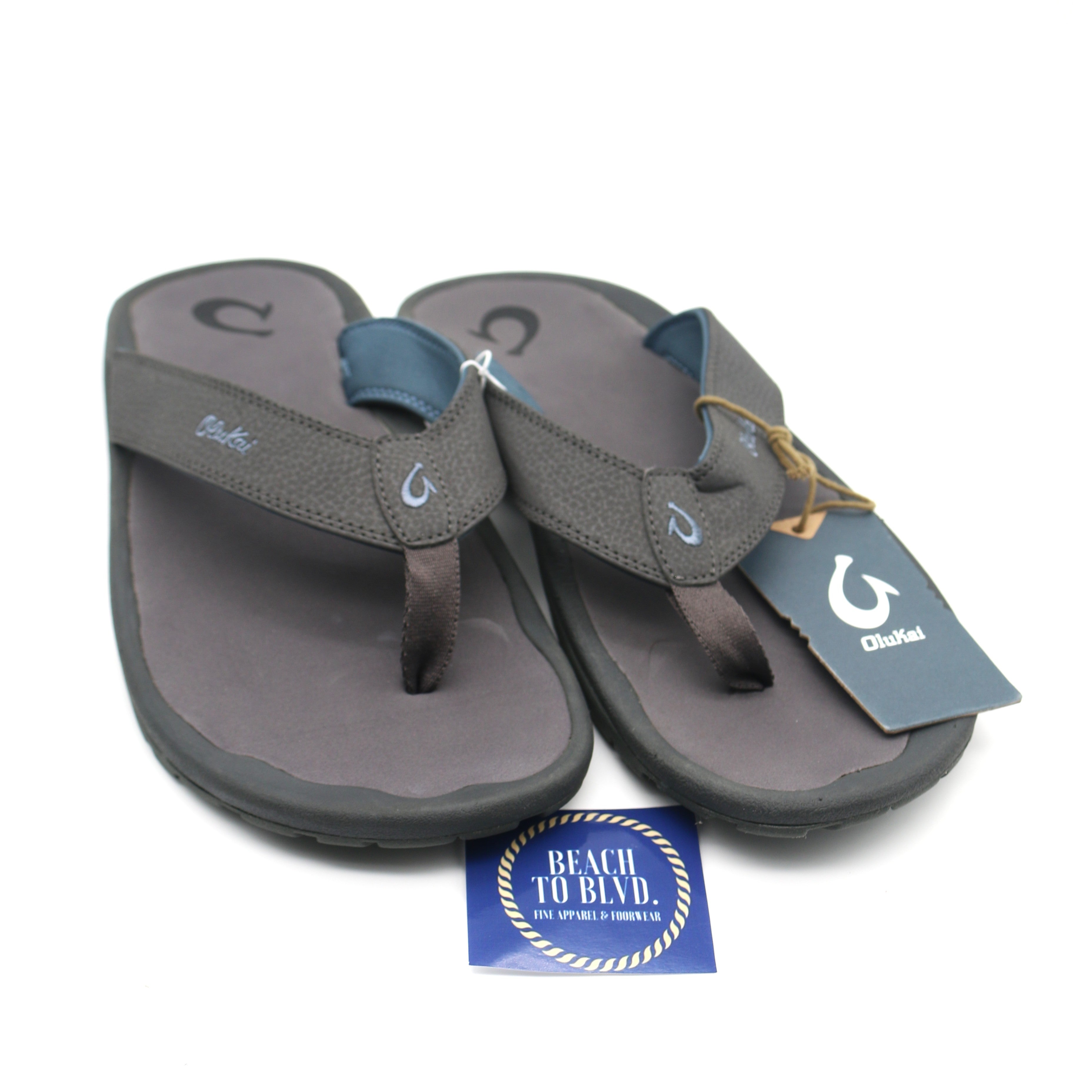 Olukai Ohana Men's Beach Sandals - Pavement - BeachToBlvd