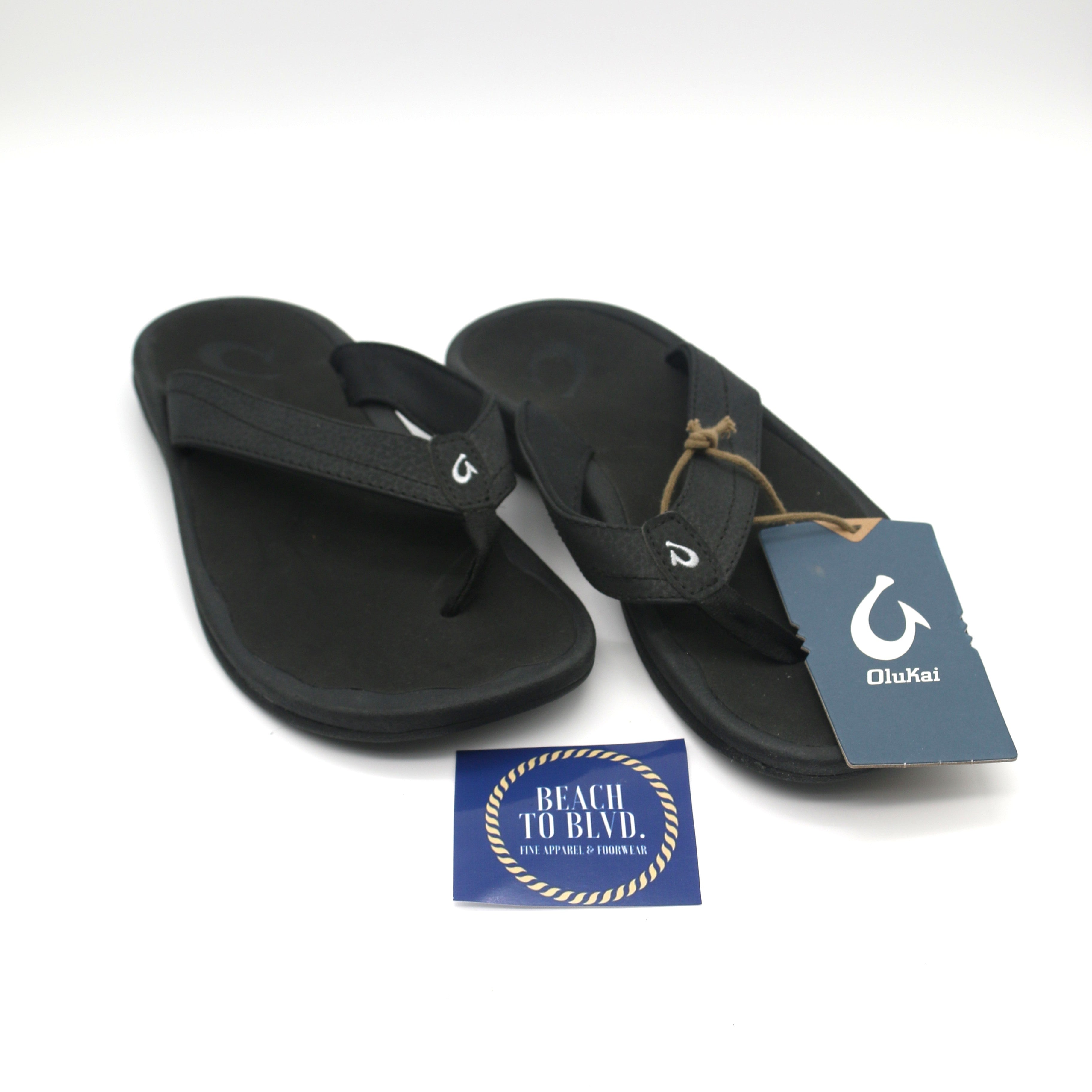 Olukai Ohana Women's Beach Sandals - Black - BeachToBlvd