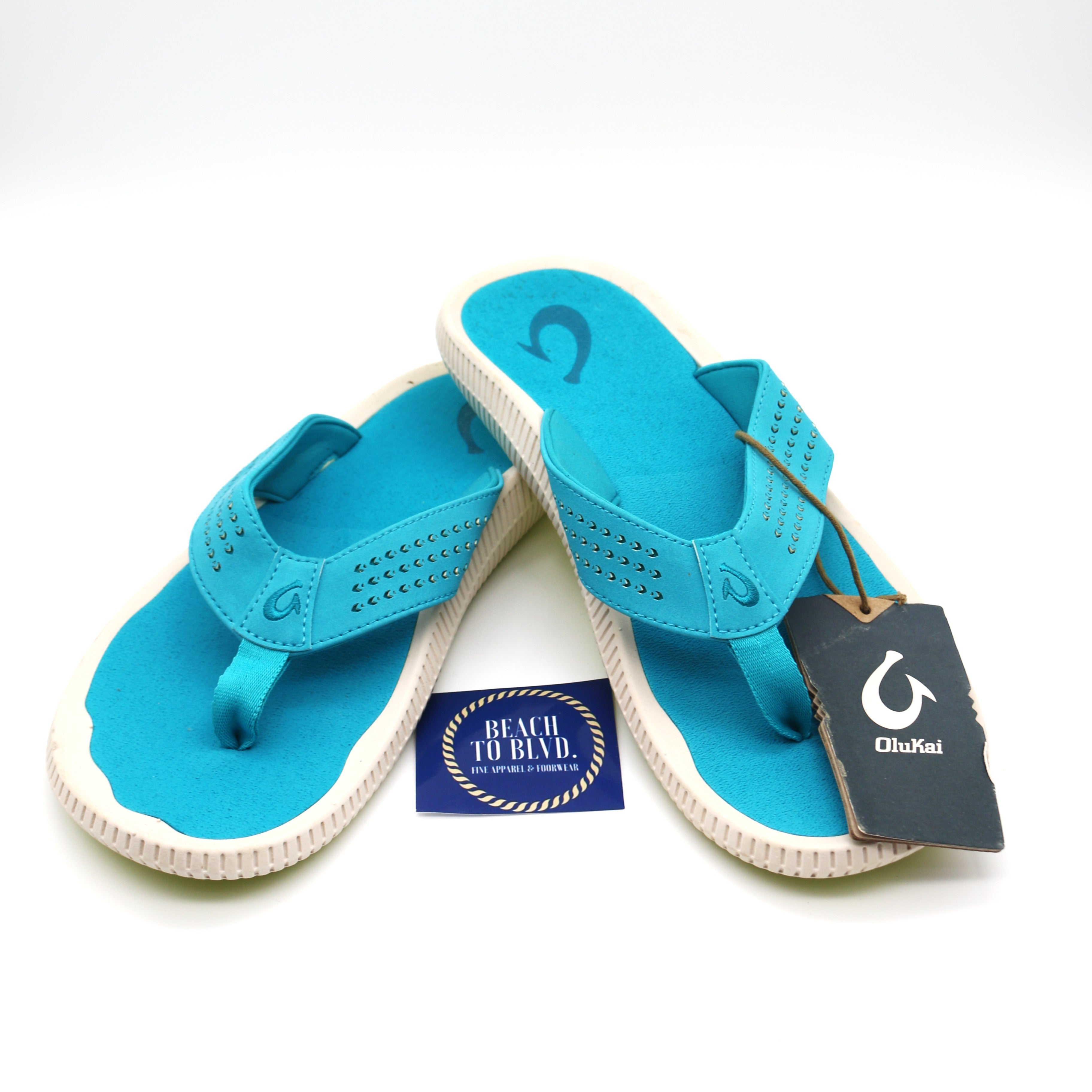 Olukai Ulele Men’s Beach Sandals - Tropic Blue - BeachToBlvd