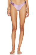 PQ Basic Ruched Teeny Bikini Bottom-Violet Sunset - BeachToBlvd