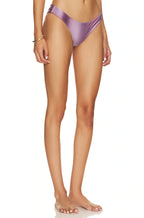PQ Basic Ruched Teeny Bikini Bottom-Violet Sunset - BeachToBlvd