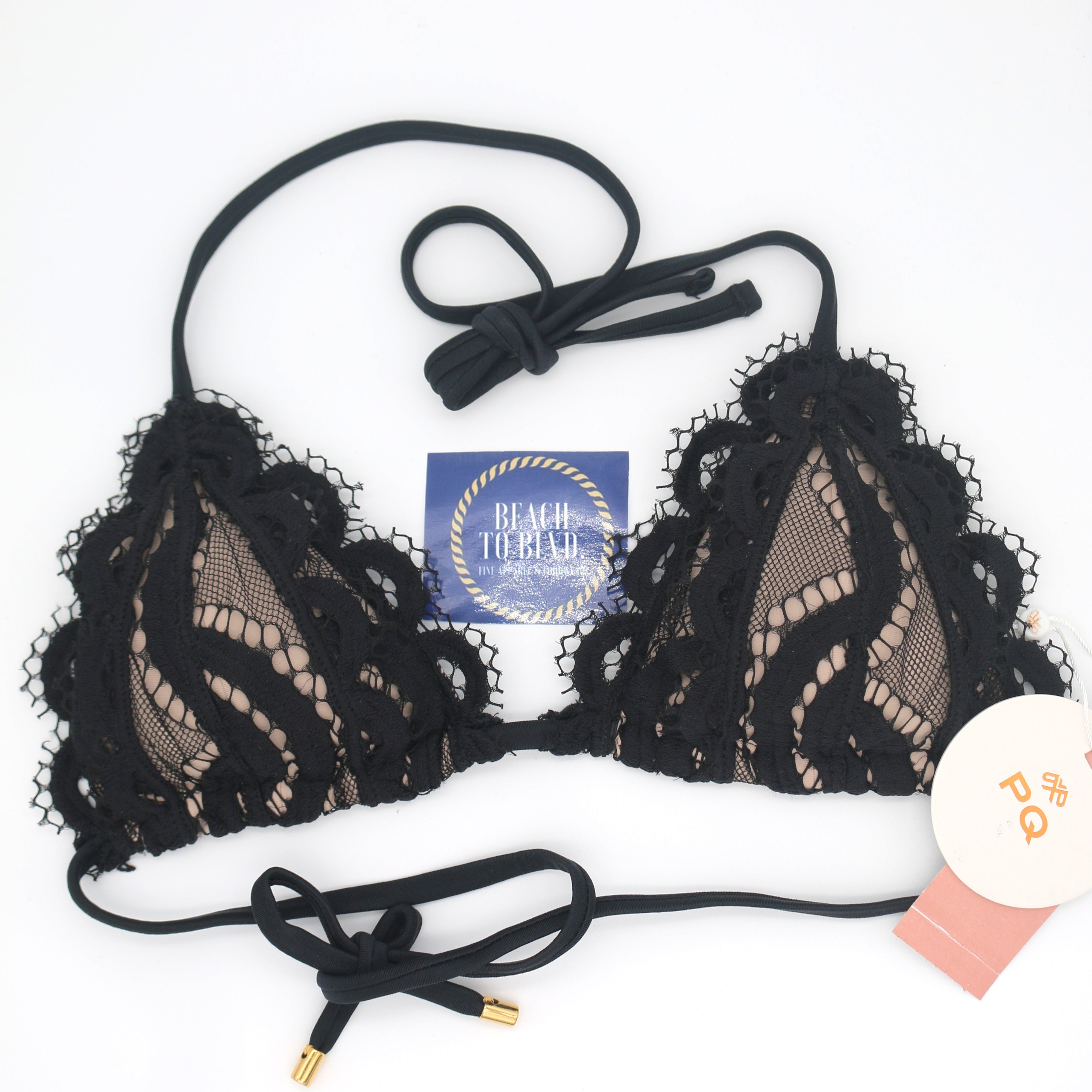 PQ Midnight Lace Triangle Top - BeachToBlvd
