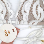 PQ Water Lily Lace Tri Bikini Top - BeachToBlvd