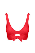 Robin Piccone-Ava Twist Front Bikini Top- Black or Fiery Red