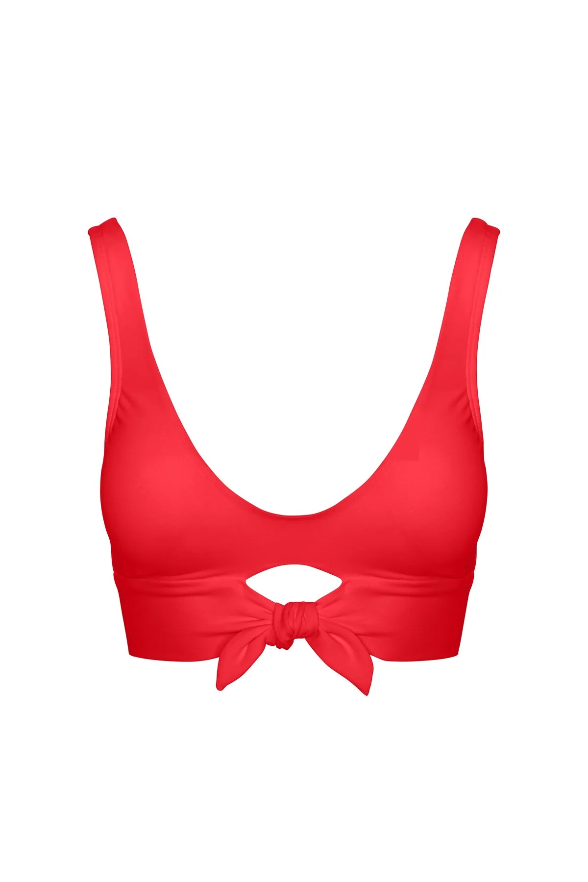 Robin Piccone-Ava Twist Front Bikini Top- Black or Fiery Red