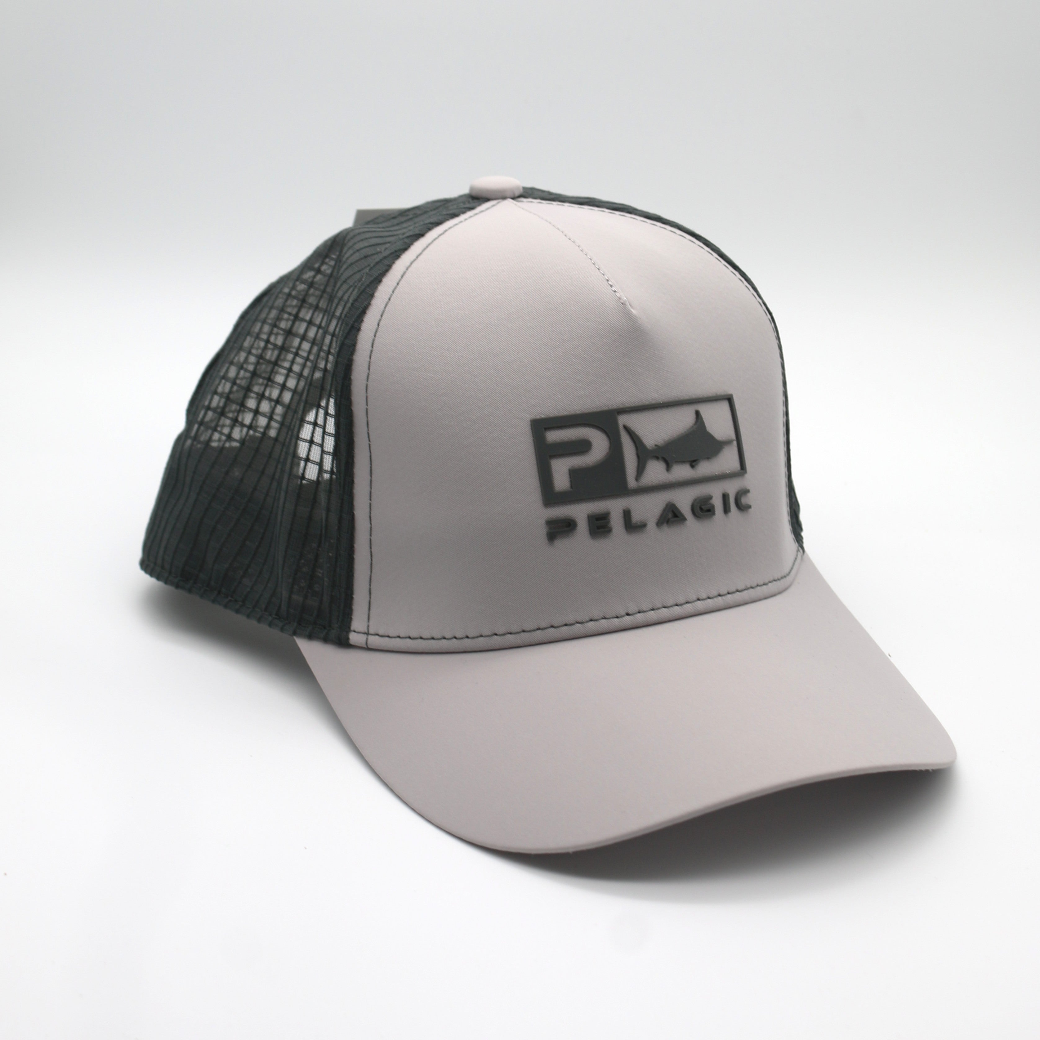 Pelagic Echo Icon Performance Trucker Hat - Grey
