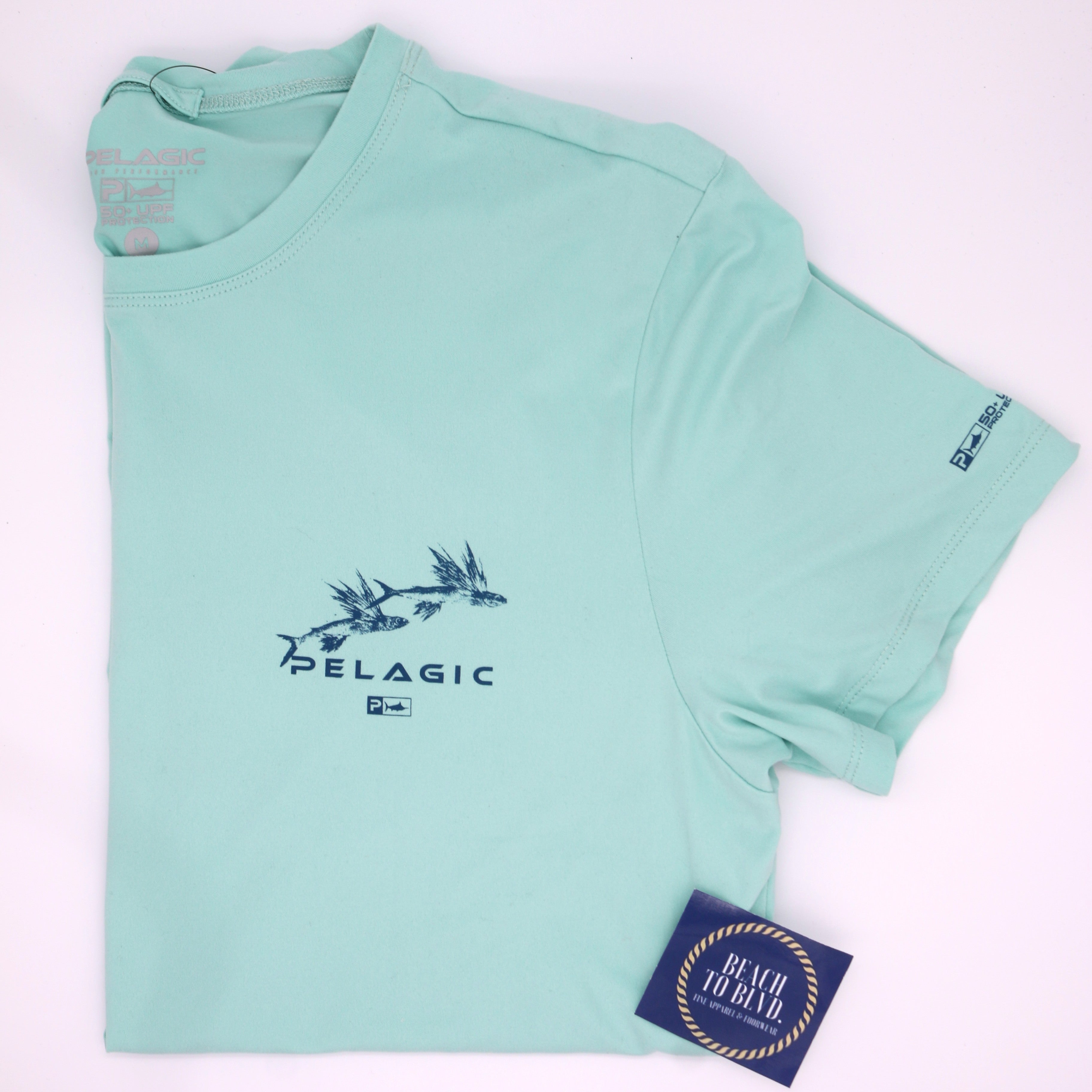 Pelagic Stratos Gyotaku Marlin Performance T-Shirt - BeachToBlvd