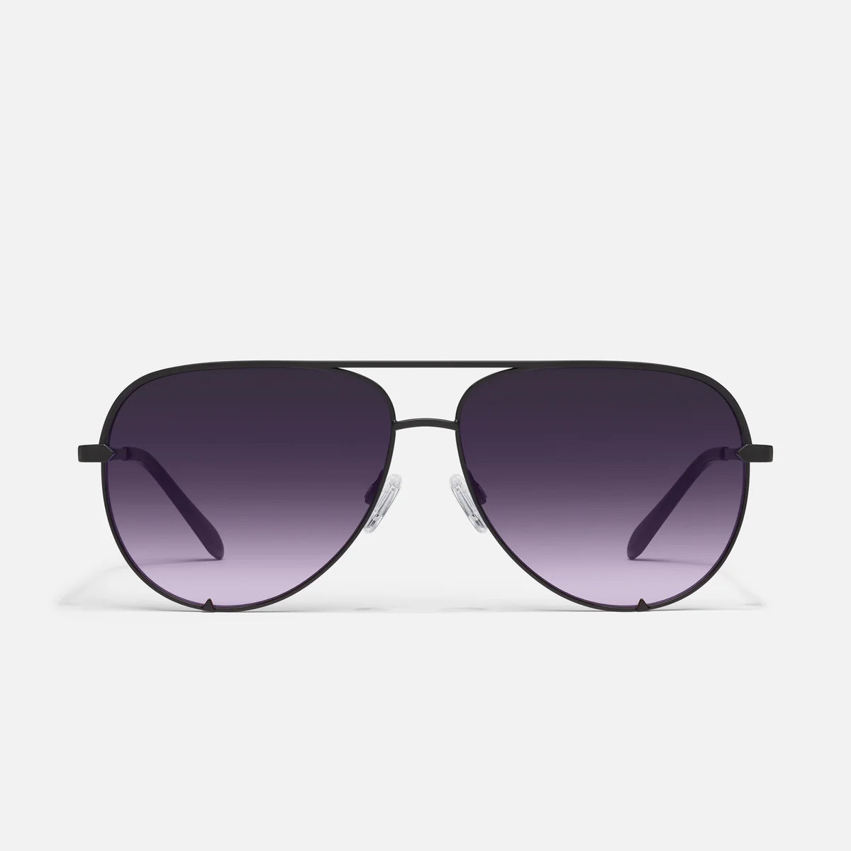 Quay HIGH KEY Extra Large- Black Frame / Black Purple Lens