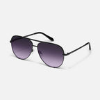 Quay HIGH KEY Extra Large- Black Frame / Black Purple Lens