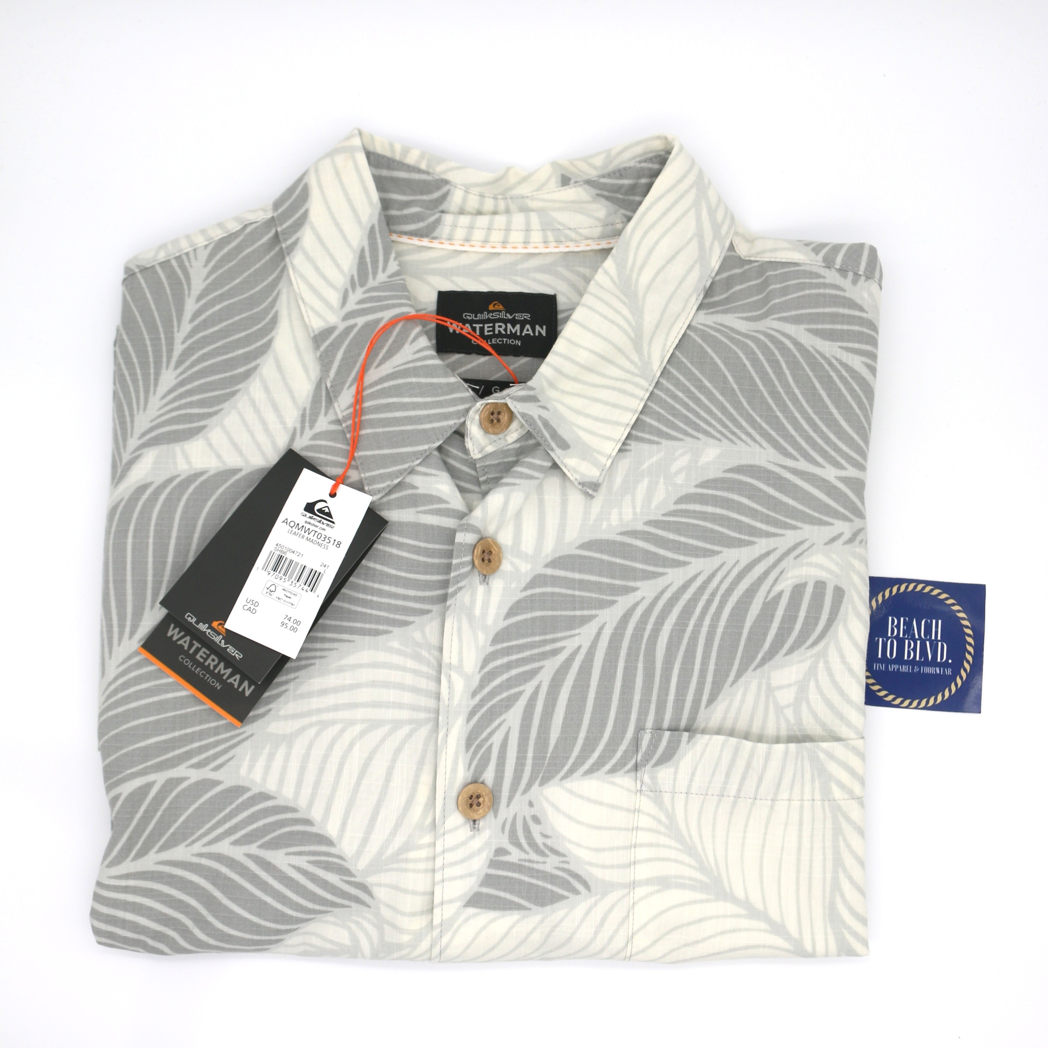 Quiksilver Waterman Leafer Madness Woven Shirt Mens - BeachToBlvd