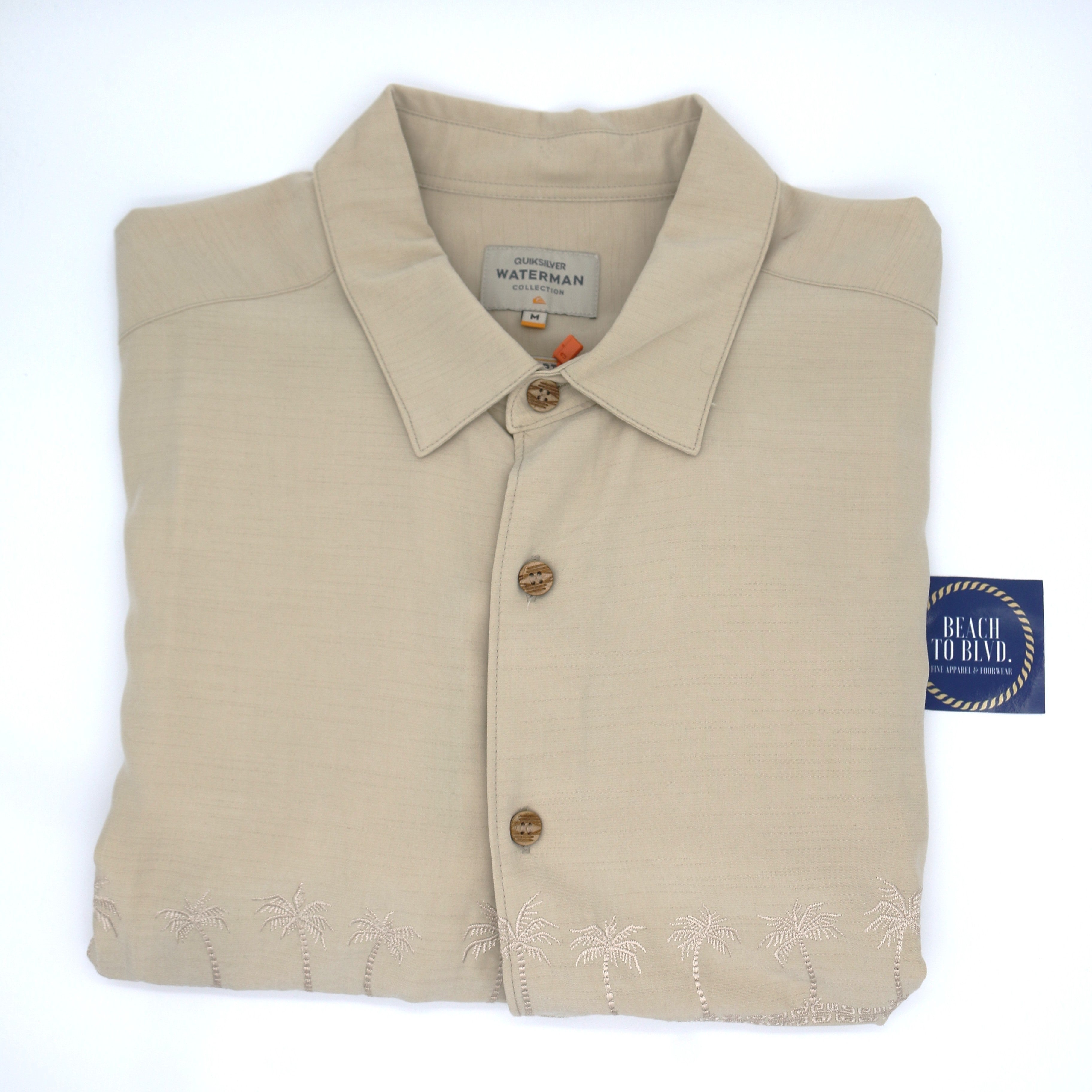 Quicksilver Men's Tahiti Palms Button Up - BeachToBlvd