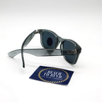 Ray-Ban RB2132 New Wayfarer- Transparent Grey / Dark Blue Polarized Lens (64503R)
