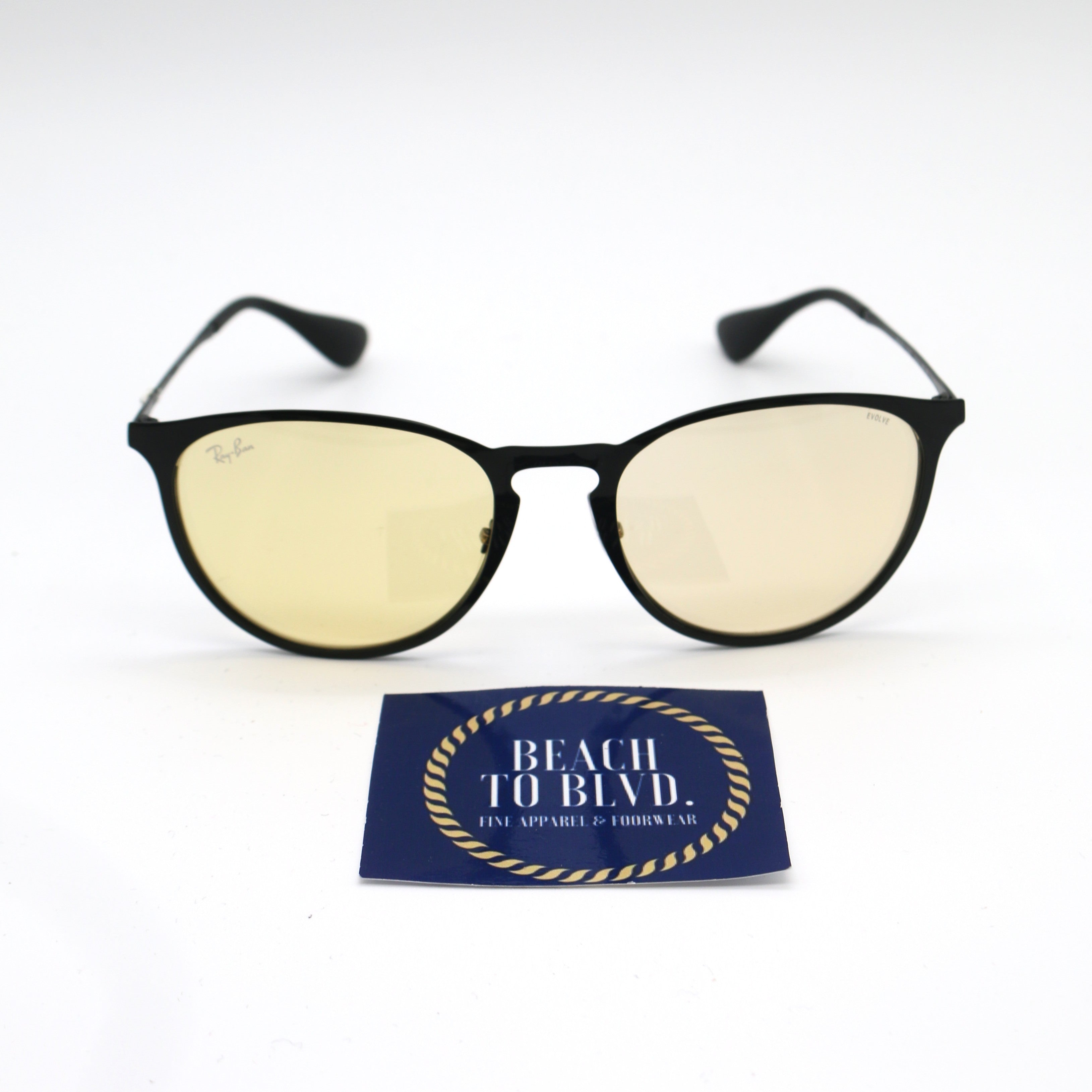 Ray-Ban Adult Erika RB3539 002/Q1 54-19- Polished Black/Gold