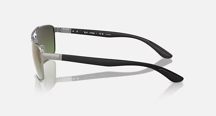 Ray-Ban 0RB3737CH Chromance Sunglasses- Polished Gunmetal / Green Gold Polarized Lens