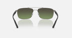 Ray-Ban 0RB3737CH Chromance Sunglasses- Polished Gunmetal / Green Gold Polarized Lens