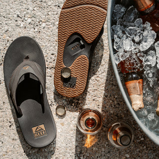 Reef Fanning Bottle Opener Men's Sandals - Brown/Gum