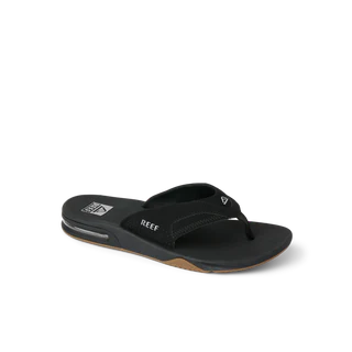 Reef Bottle Opener Fanning Men's Sandals - Black/Silver