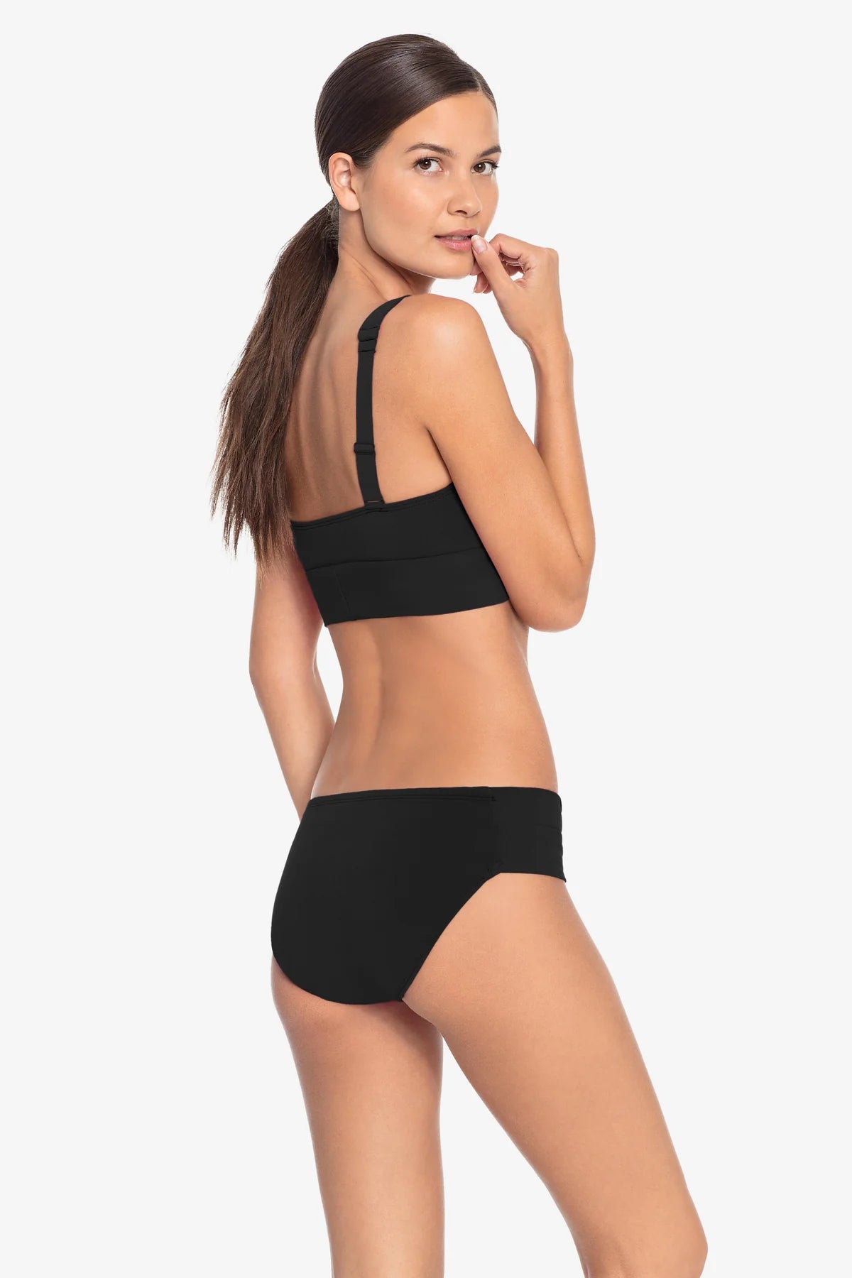 Robin Piccone Ava Twist Bikini Bottom- Fiery Red or Black or Sage