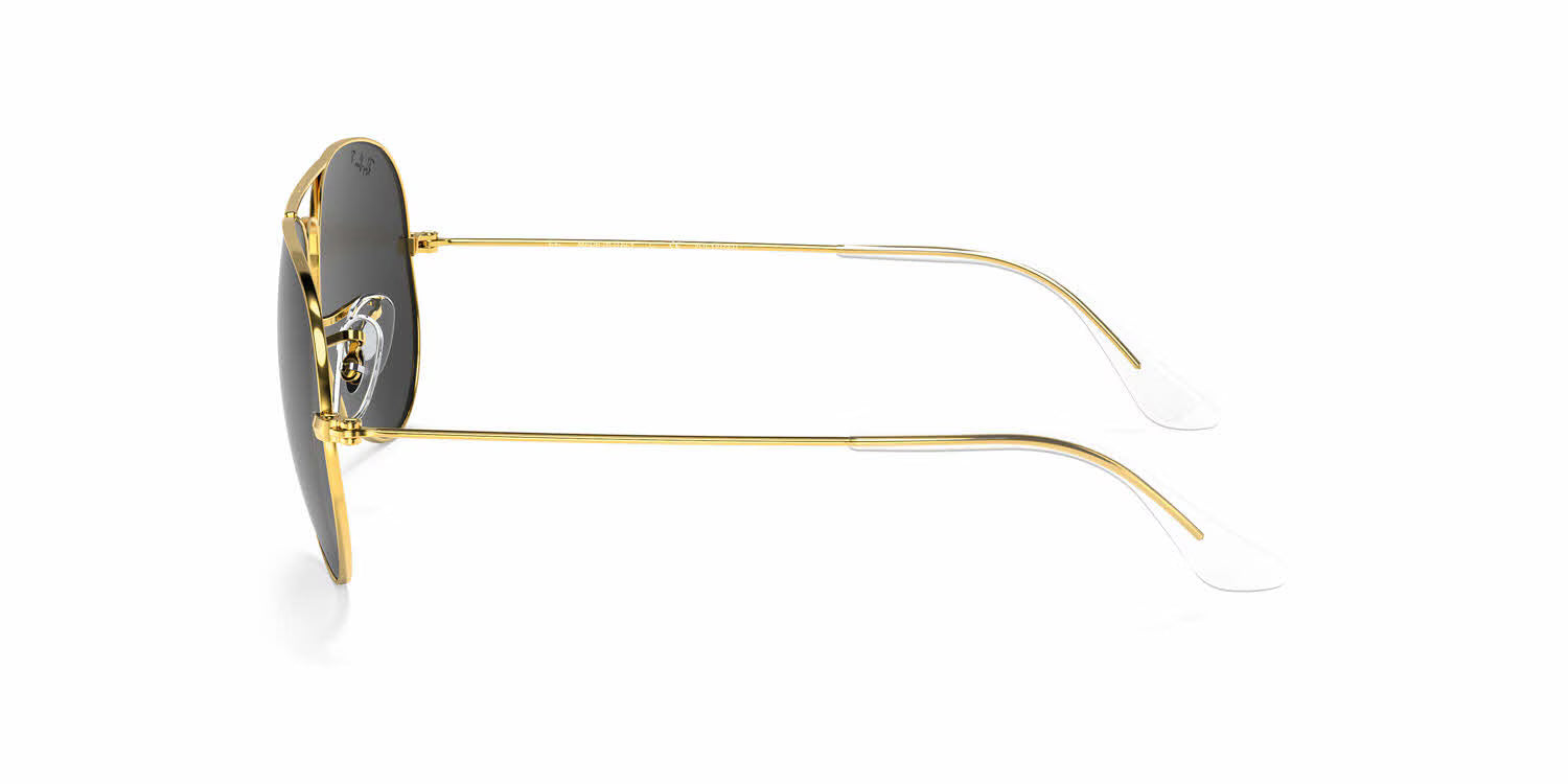 Ray-Ban RB3025 Large Metal Aviator- Legend Gold / Polarized Black Lens (919648)