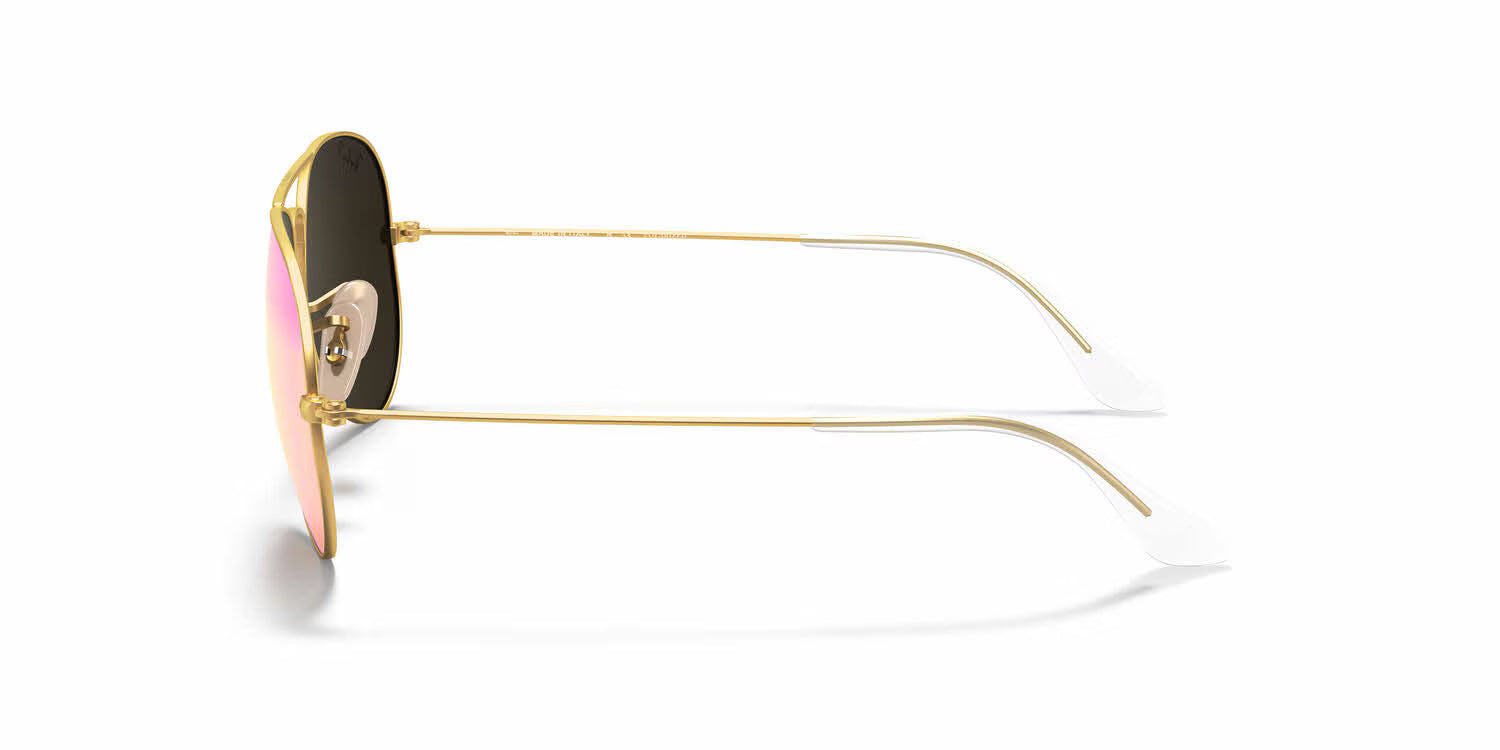 Ray-Ban RB3025 Metal Aviator- Matte Gold / Brown Mirror Fucsia Polarized Lens (112/1Q)
