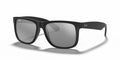 Ray-Ban RB4165 Justin-Rubber Black / Grey Mirror Silver Lens (622/6G)