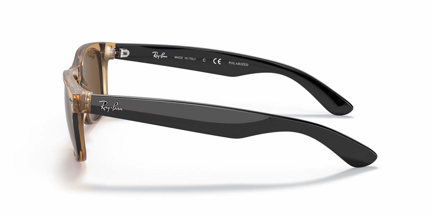 Ray-Ban RB2132 New Wayfarer- Honey / Crystal Brown Polarized Lens (945/57)