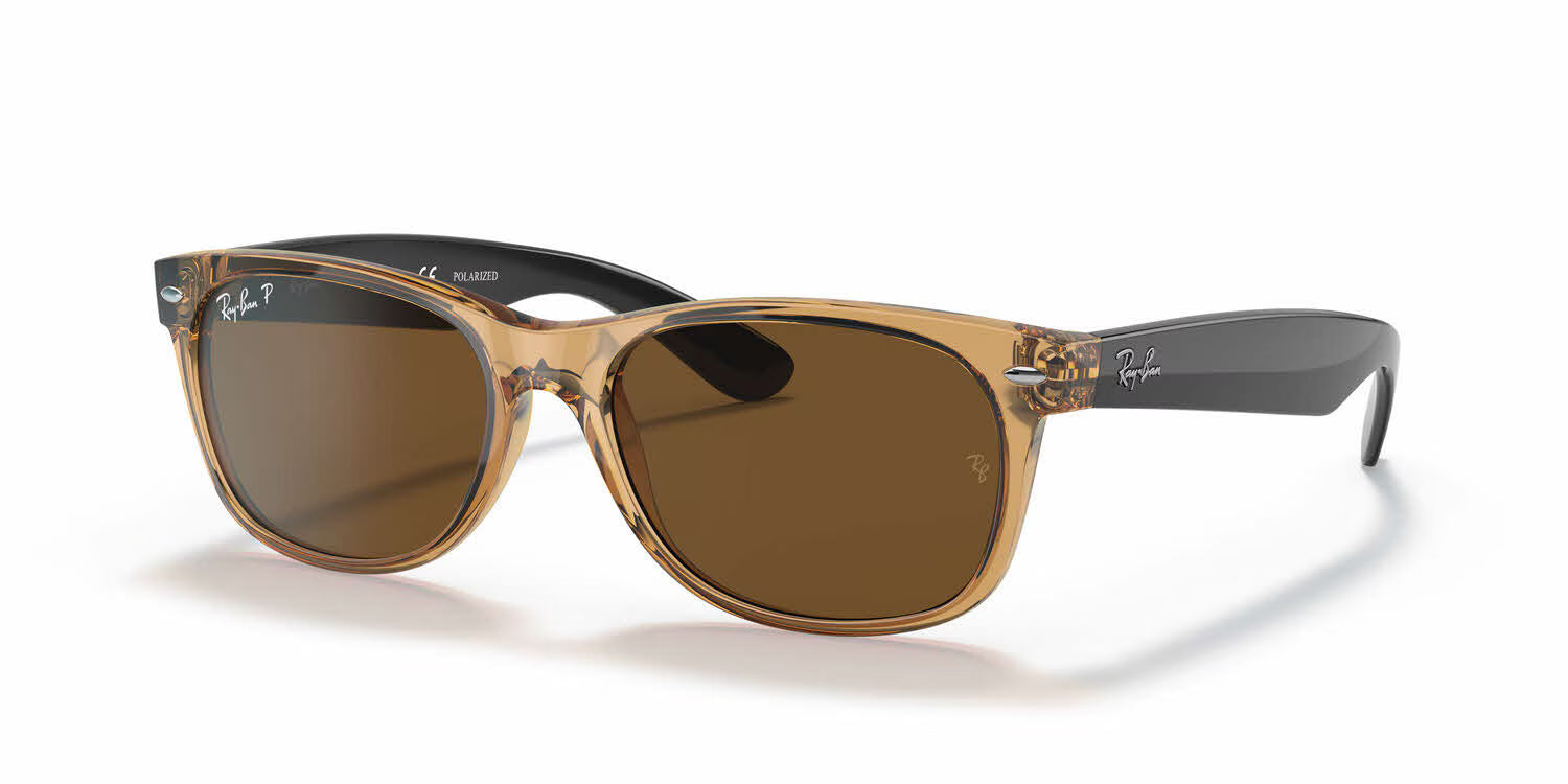 Ray-Ban RB2132 New Wayfarer- Honey / Crystal Brown Polarized Lens (945/57)