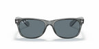 Ray-Ban RB2132 New Wayfarer- Transparent Grey / Dark Blue Polarized Lens (64503R)