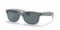 Ray-Ban RB2132 New Wayfarer- Transparent Grey / Dark Blue Polarized Lens (64503R)