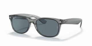Ray-Ban RB2132 New Wayfarer- Transparent Grey / Dark Blue Polarized Lens (64503R)