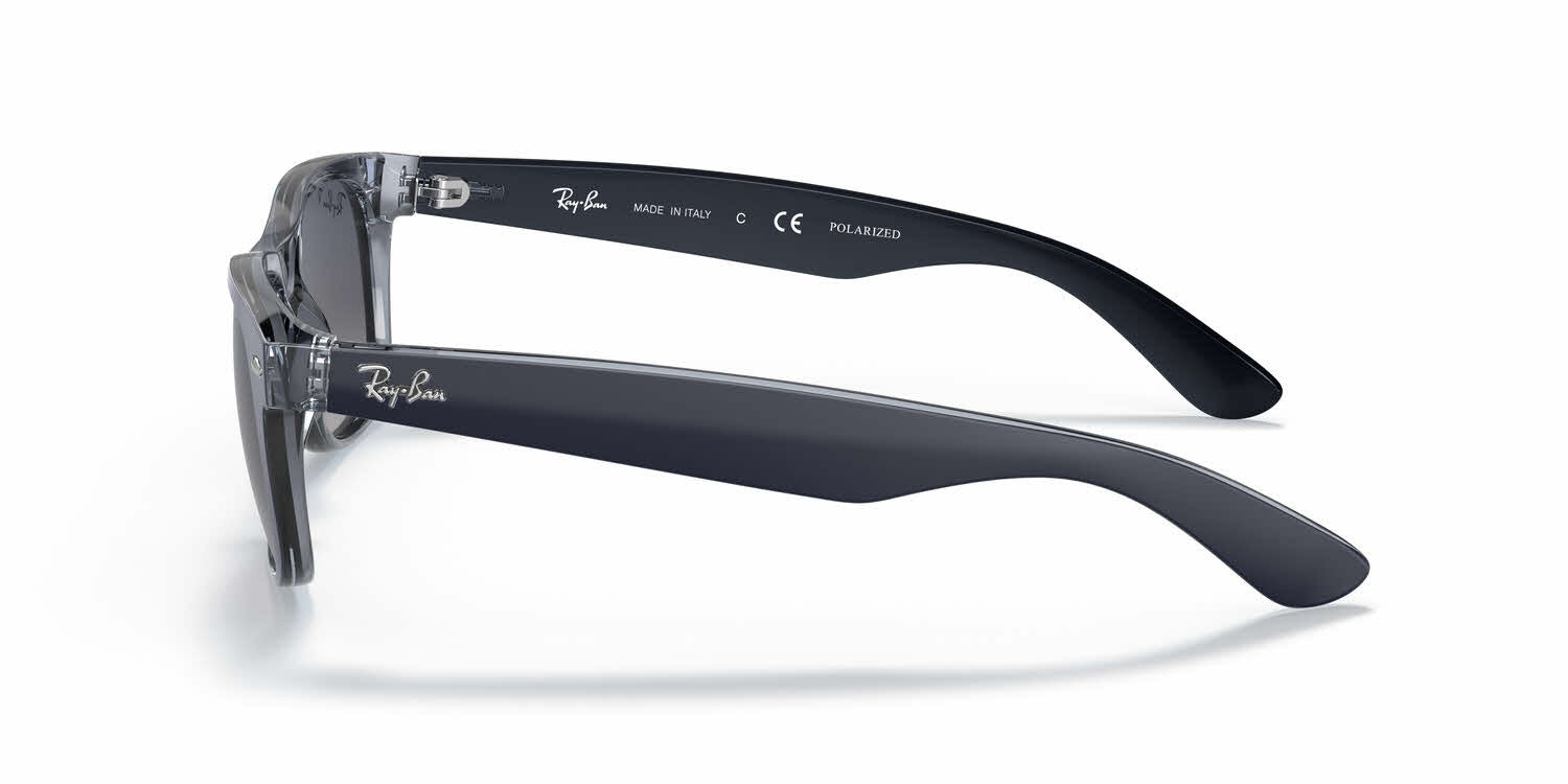 Ray-Ban RB2132 New Wayfarer- Matte Blue On Transparent Blue / Blue Gradient Polarized Lens (660778)