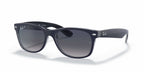 Ray-Ban RB2132 New Wayfarer- Matte Blue On Transparent Blue / Blue Gradient Polarized Lens (660778)