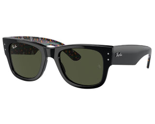 Ray-Ban Mega Wayfarer Dia De Muertos Polarized Sunglasses - Polished Black / Green