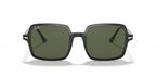 Ray-Ban 0RB1973 SQUARE II Sunglasses -Glossy Black Frame / Green Lens